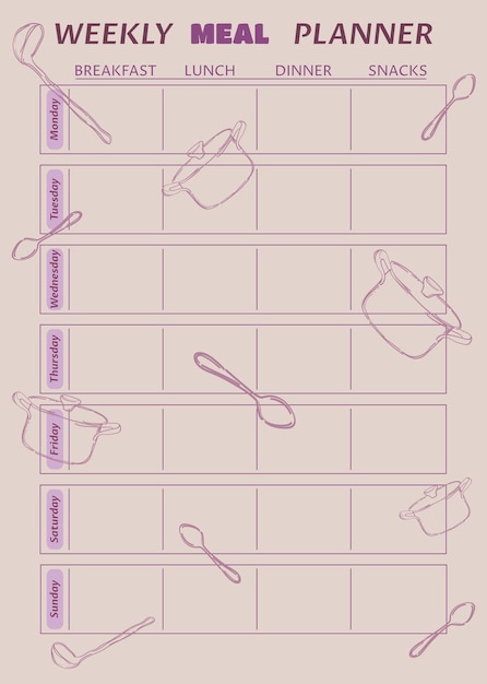 Plan posiłków na tydzień